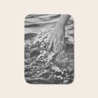 Running hand through the water, under the blue again black and white photograph / art photography Bath Mat Gallery Image 1