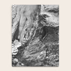 Running hand through the water, under the blue again black and white photograph / art photography Notebook Gallery Image 4