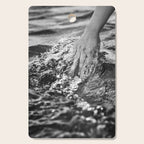 Running hand through the water, under the blue again black and white photograph / art photography Cutting Board Gallery Image 1