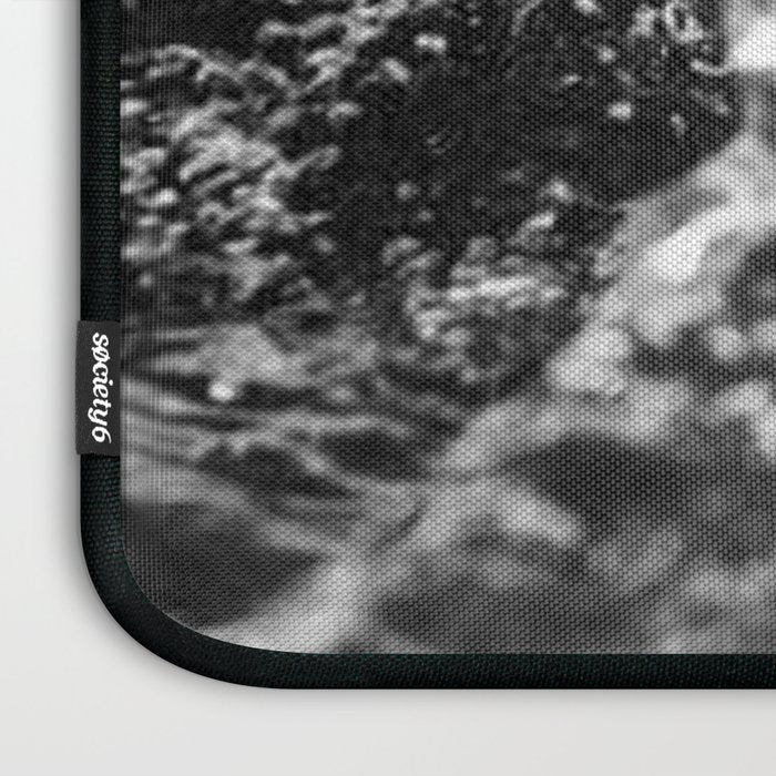 Running hand through the water, under the blue again black and white photograph / art photography Laptop Sleeve Gallery Image 3