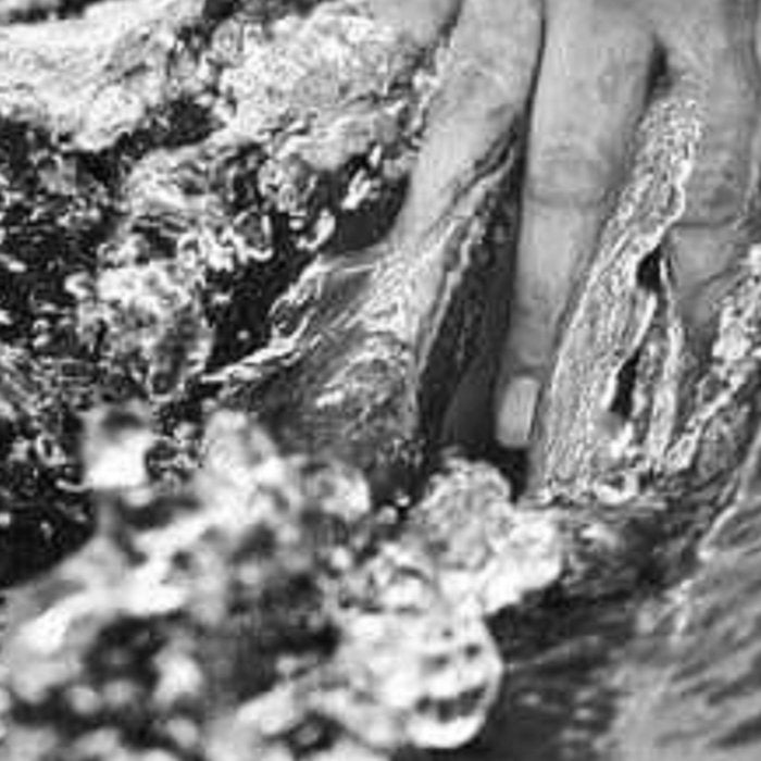 Running hand through the water, under the blue again black and white photograph / art photography Coffee Mug Gallery Image 2