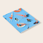 Swimming Ladies - Coral & Blue Palette Notebook Gallery Image 2