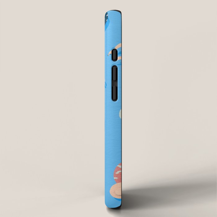 Swimming Ladies - Coral & Blue Palette iPhone Case Gallery Image 2