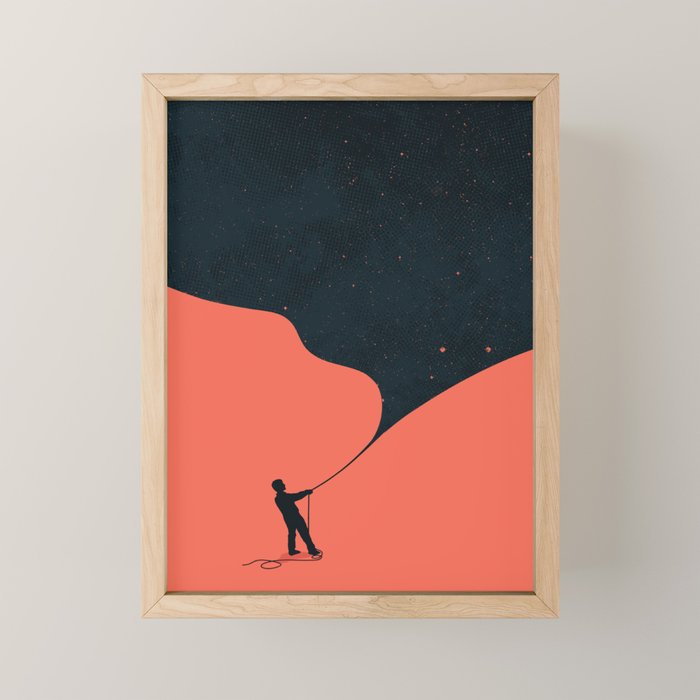Night fills up the sky Mini Art Print Gallery Image 1
