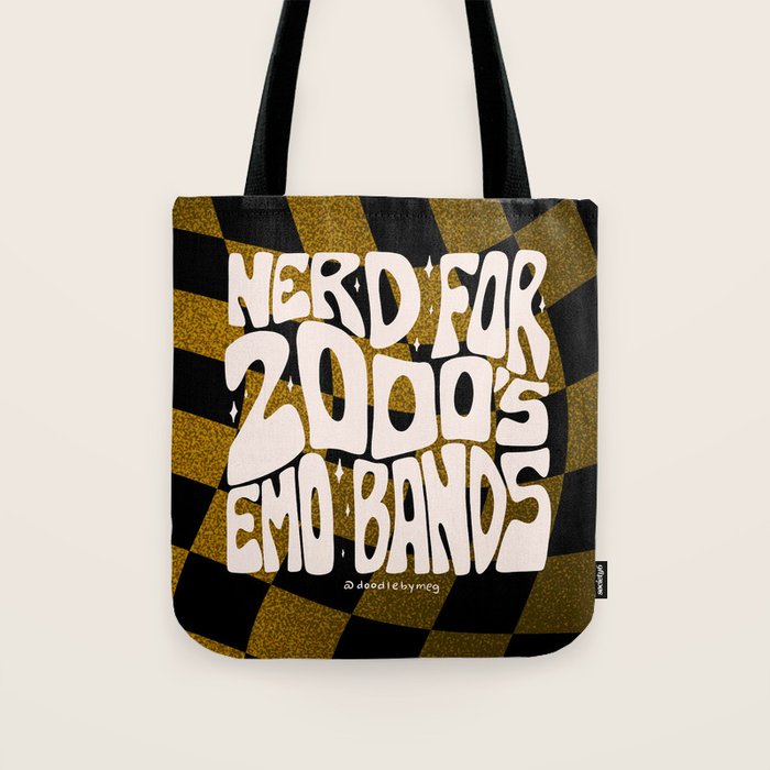 Nerd for the 2000's Emo Bands Tote Bag Gallery Image 1