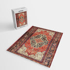  Red Gold Medallion Tabriz Rug Print Jigsaw Puzzle Gallery Image 2