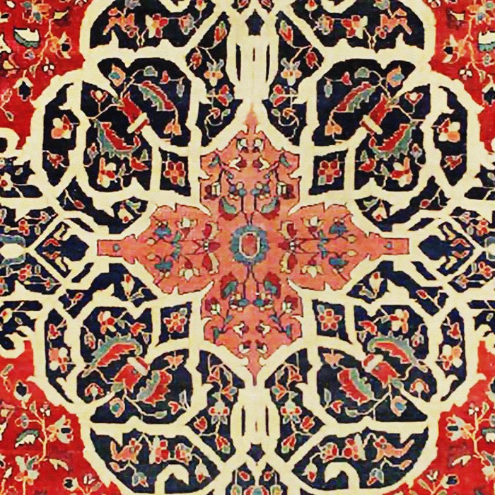  Red Gold Medallion Tabriz Rug Print Coffee Mug Gallery Image 2