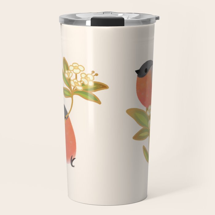 Eurasian bullfinch 2 Travel Mug Gallery Image 1