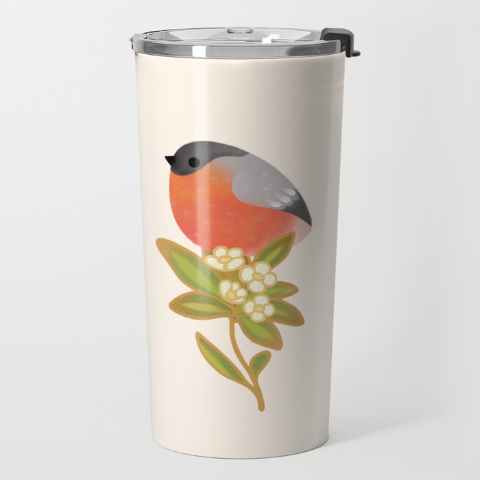Eurasian bullfinch 2 Travel Mug Gallery Image 2