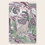 Jurassic Portal | Purple Haze Palette | Dinosaur Science Fiction Art Cutting Board Gallery Image 1