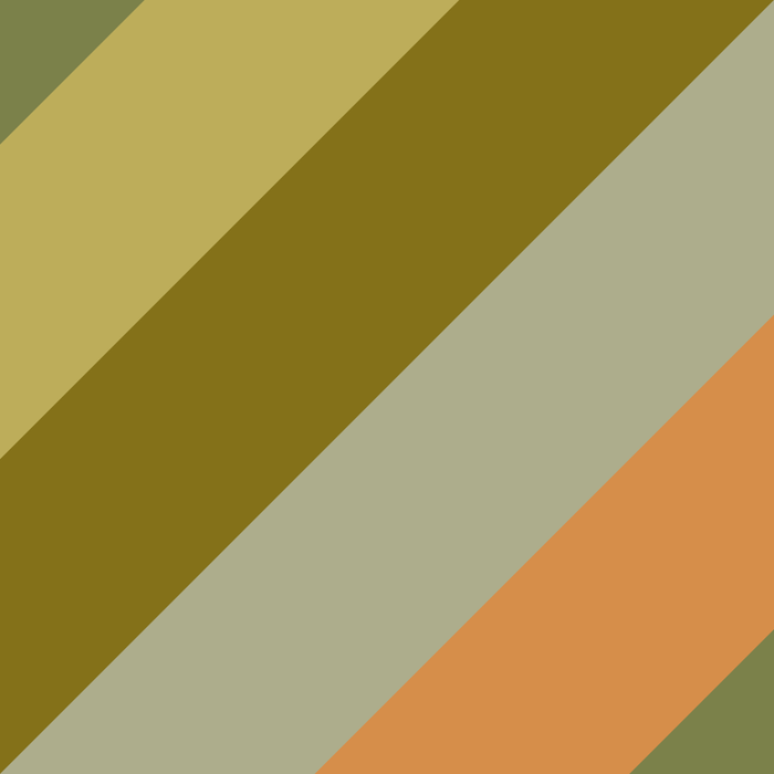 Retro Diagonal Stripes in Vintage Olive Green and Cantaloupe Orange Coffee Mug Gallery Image 2