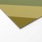 Retro Diagonal Stripes in Vintage Olive Green and Cantaloupe Orange Welcome Mat Gallery Image 2