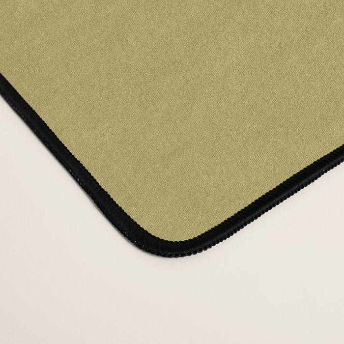 Retro Diagonal Stripes in Vintage Olive Green and Cantaloupe Orange Desk Mat Gallery Image 4
