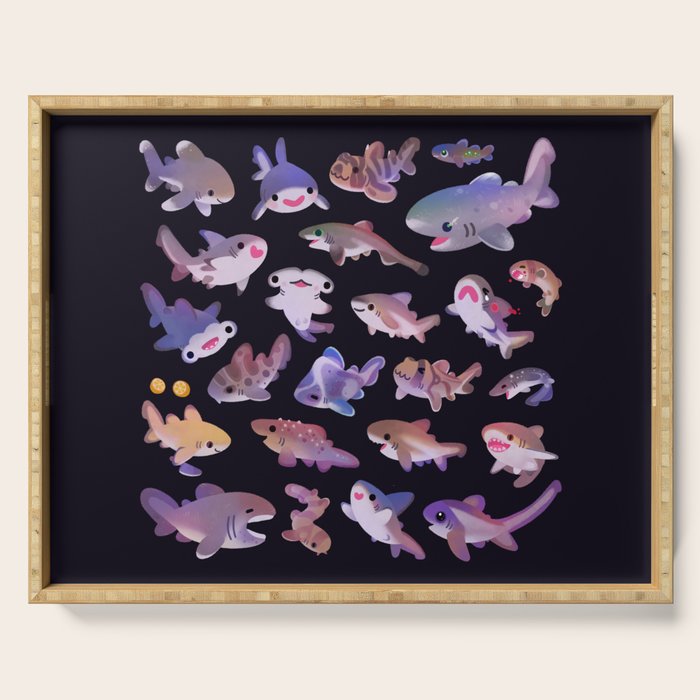 Shark day 2 Serving Tray Gallery Image 1