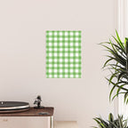 Green geometric plaid gingham pattern Poster Gallery Image 2