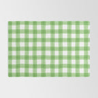 Green geometric plaid gingham pattern Rug Gallery Image 2