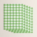 Green geometric plaid gingham pattern Wrapping Paper Gallery Image 3