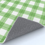 Green geometric plaid gingham pattern Rug Gallery Image 4
