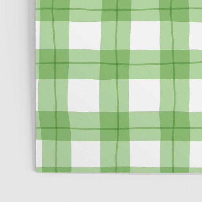Green geometric plaid gingham pattern Poster Gallery Image 3