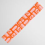 Contemporary Geometric Abstract Piquet Multi Pattern in Pop Orange and Pink Table Runner Gallery Image 3