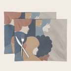 Girl Power portrait - we persist - Earthy #girlpower Placemat Gallery Image 1