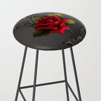 Gothic Glamour Red Rose Black Ornamental Glam Stool Gallery Image 2