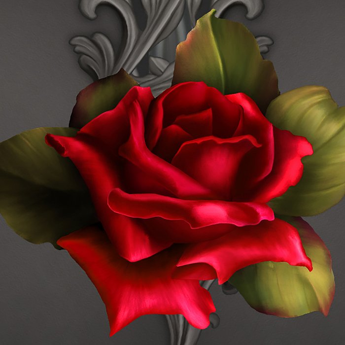 Gothic Glamour Red Rose Black Ornamental Glam Coffee Mug Gallery Image 2