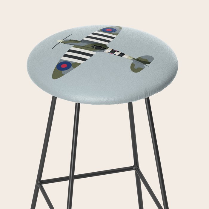 Spitfire WWII Fighter Aircraft - Grey Stool Gallery Image 2