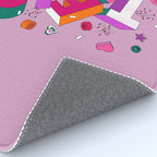 SWEET - colorful typography on pink Rug Gallery Image 4