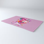 SWEET - colorful typography on pink Rug Gallery Image 3