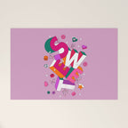 SWEET - colorful typography on pink Welcome Mat Gallery Image 1