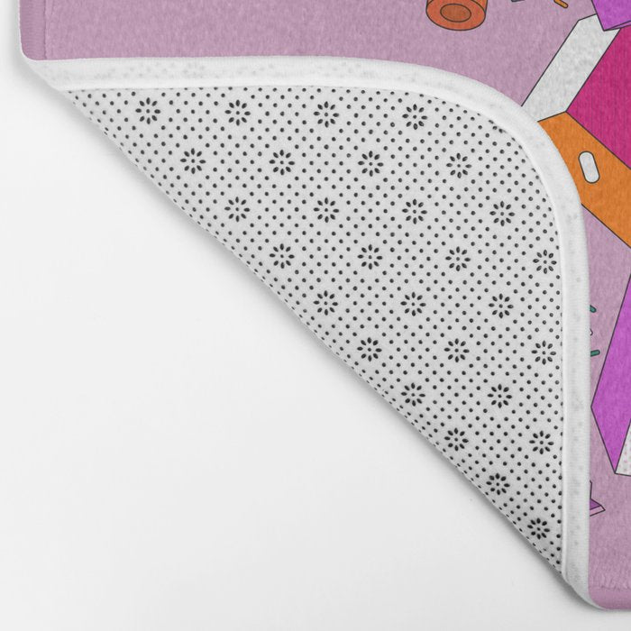 SWEET - colorful typography on pink Bath Mat Gallery Image 2