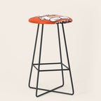 Lucky Cat Illustration Stool Gallery Image 1