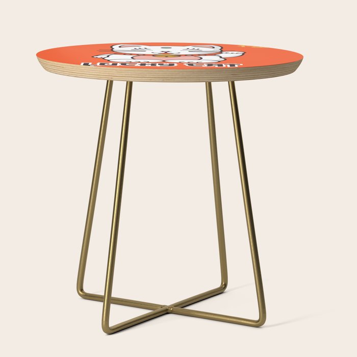 Lucky Cat Illustration Side Table Gallery Image 1