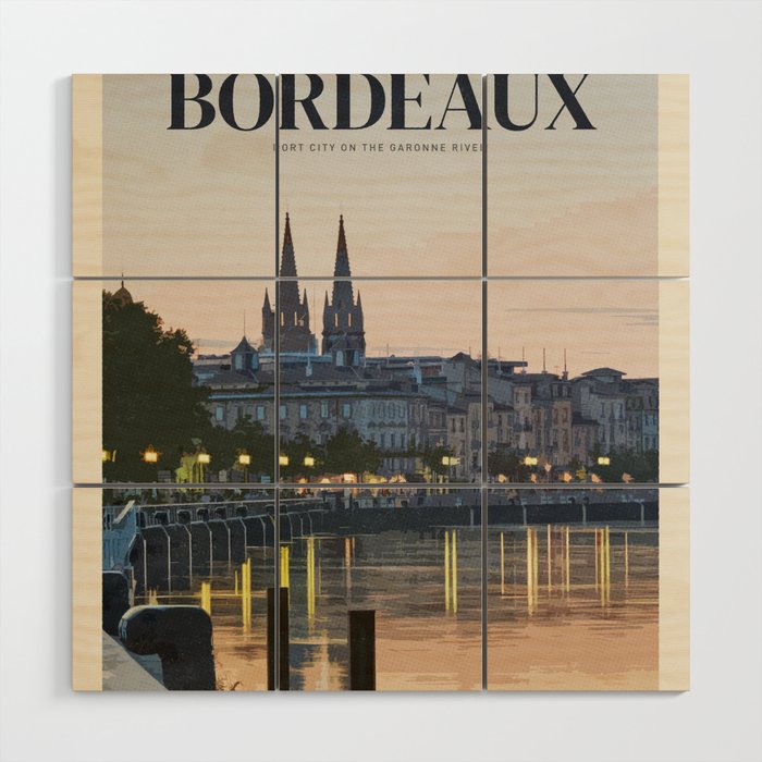 Visit Bordeaux Wood Wall Art Gallery Image 1