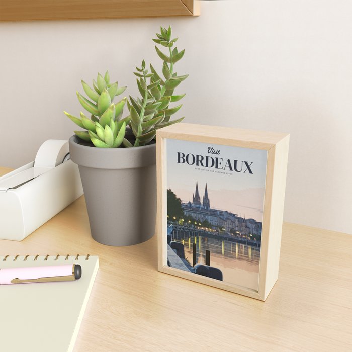 Visit Bordeaux Mini Art Print Gallery Image 2