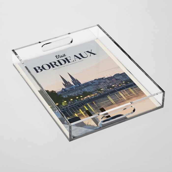 Visit Bordeaux Acrylic Tray Gallery Image 1