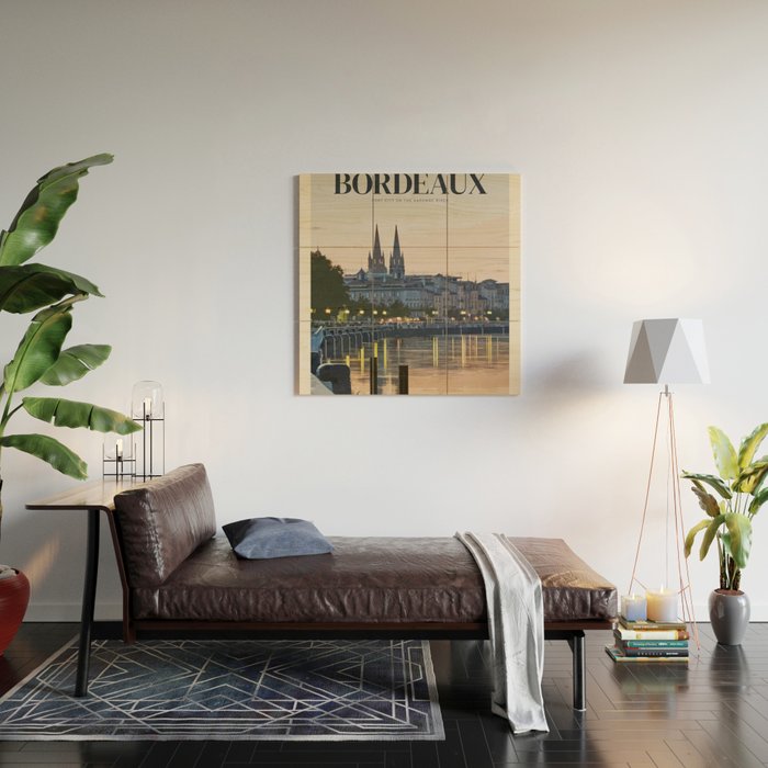 Visit Bordeaux Wood Wall Art Gallery Image 2