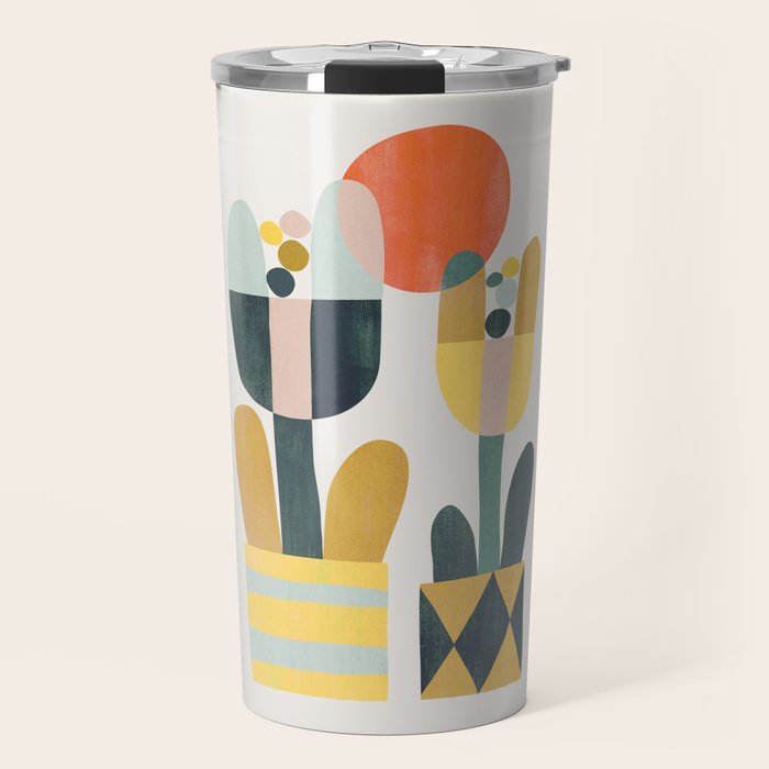 Two flowers Travel Mug Gallery Image 1