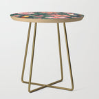 Toucans & Hibiscus, Floral Dark Jungle Blossom, Birds Animals Forest Botanical, Graphic Art Nature Wildlife Side Table Gallery Image 1