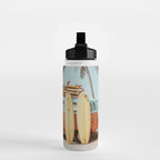 Surf Van II - Vintage Coastal Adventure Print Water Bottle Gallery Image 2