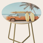 Surf Van II - Vintage Coastal Adventure Print Side Table Gallery Image 2