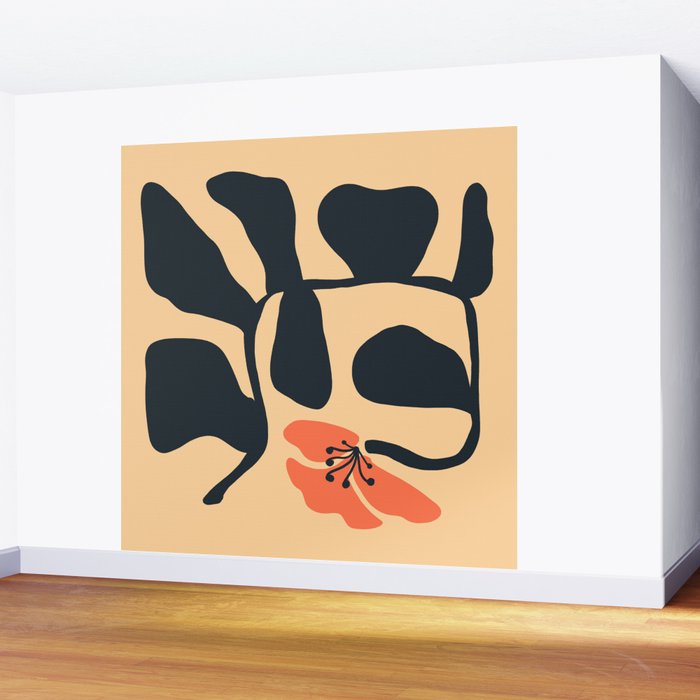 Midcentury Hibiscus Wall Mural Gallery Image 2