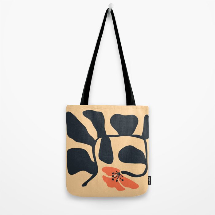 Midcentury Hibiscus Tote Bag Gallery Image 2
