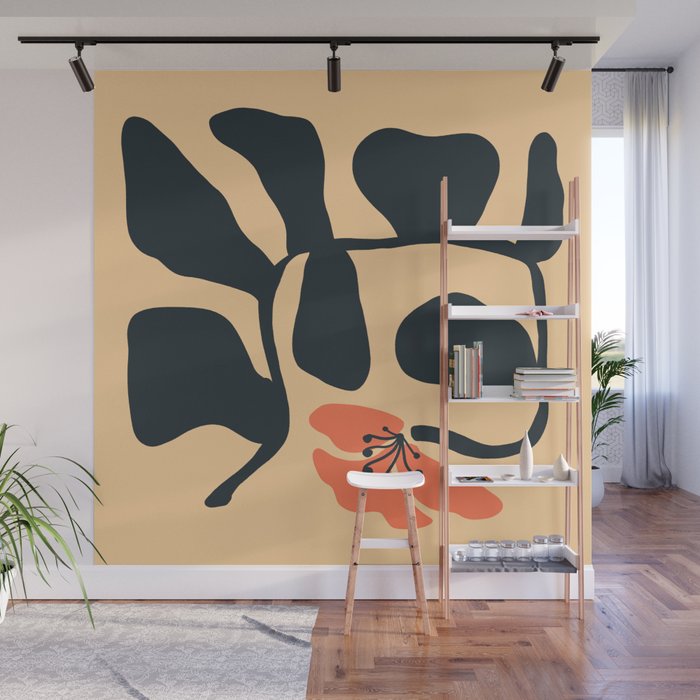 Midcentury Hibiscus Wall Mural Gallery Image 1