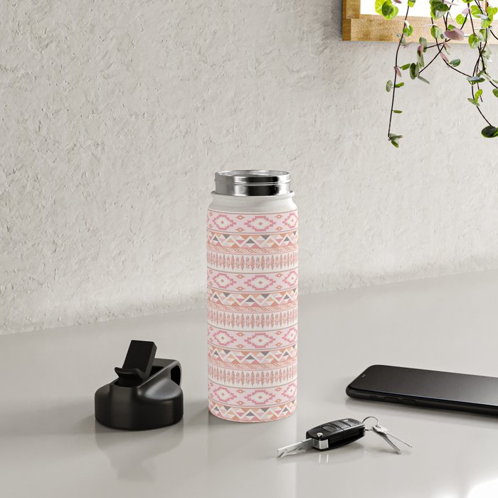 Pink Boho Tribal Aztec Water Bottle Gallery Image 4