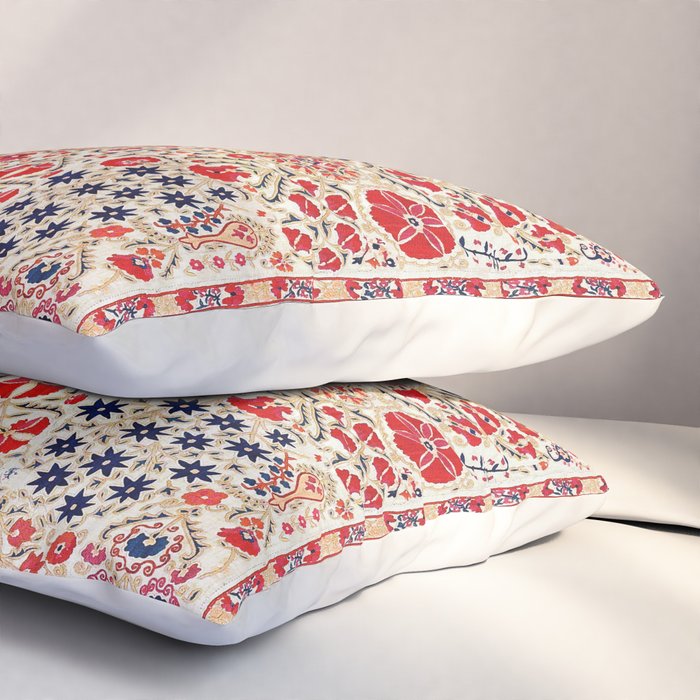 Bokhara Suzani Southwest Uzbekistan Embroidery Pillow Sham Gallery Image 3