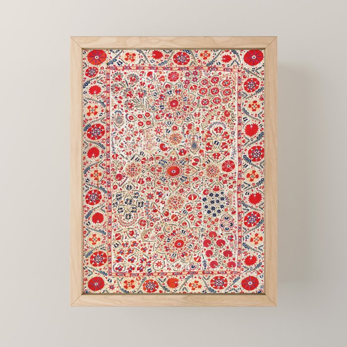 Bokhara Suzani Southwest Uzbekistan Embroidery Mini Art Print Gallery Image 1