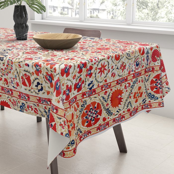 Bokhara Suzani Southwest Uzbekistan Embroidery Tablecloth Gallery Image 3