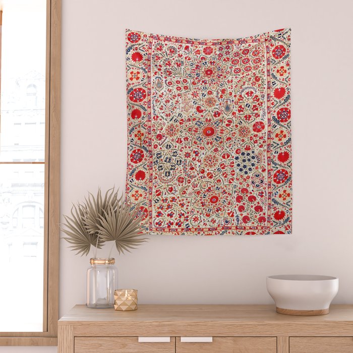 Bokhara Suzani Southwest Uzbekistan Embroidery Wall Tapestry Gallery Image 2